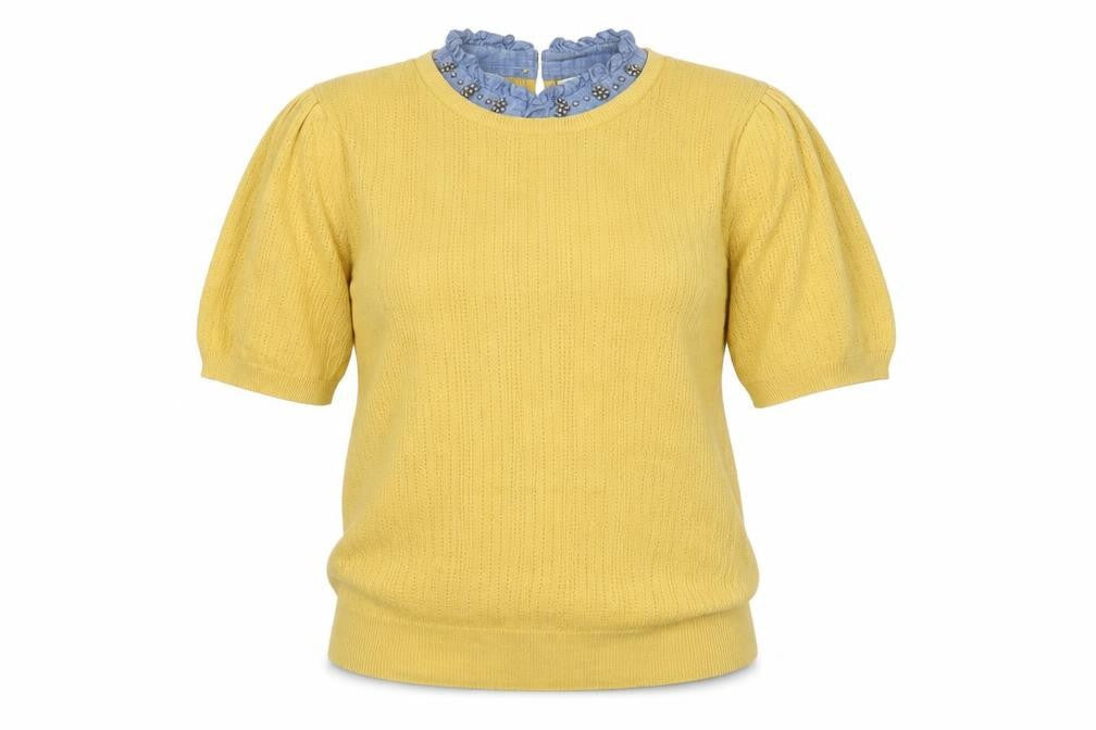 Womens UK Size 12 NEXT Yellow Pullover Jumper