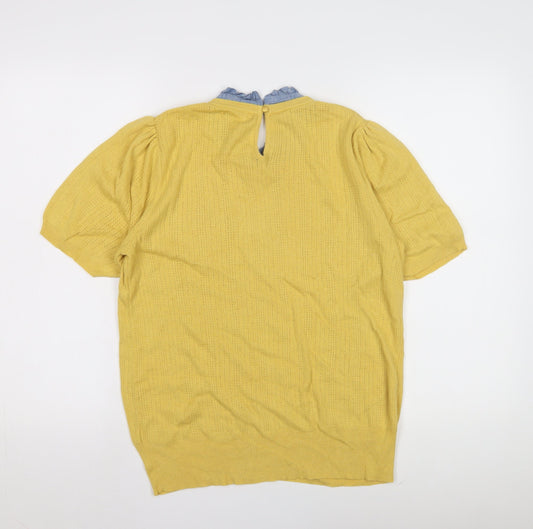 Womens UK Size 12 NEXT Yellow Pullover Jumper