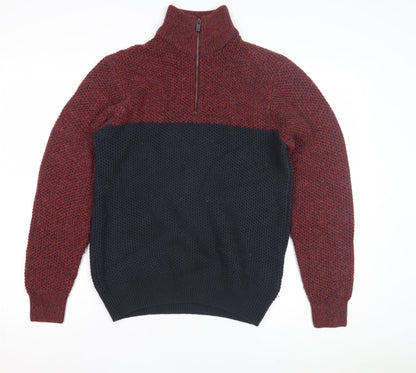 Next Men's M Red High Neck Pullover Jumper