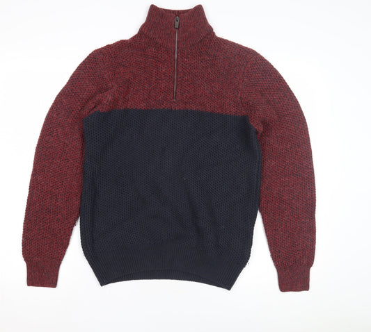 Next Men's M Red High Neck Pullover Jumper