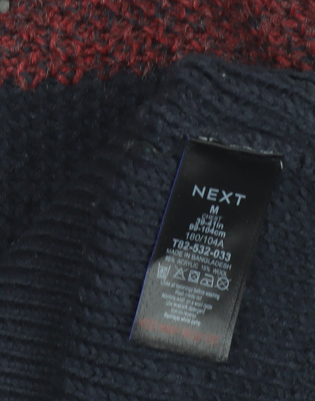 Next Men's M Red High Neck Pullover Jumper
