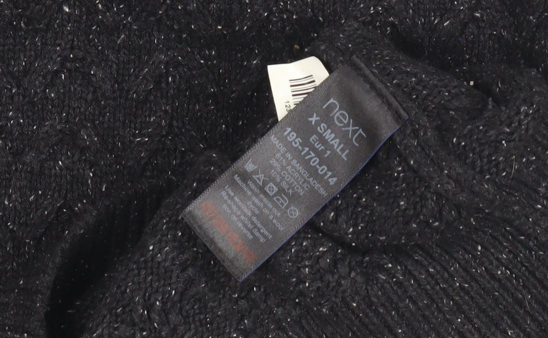 Next Men's Black Cable-Knit Jumper XS