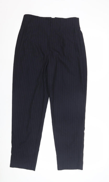 Zara Women's Black Striped Trousers M Business