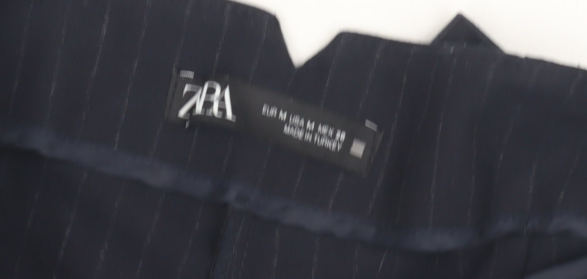 Zara Women's Black Striped Trousers M Business