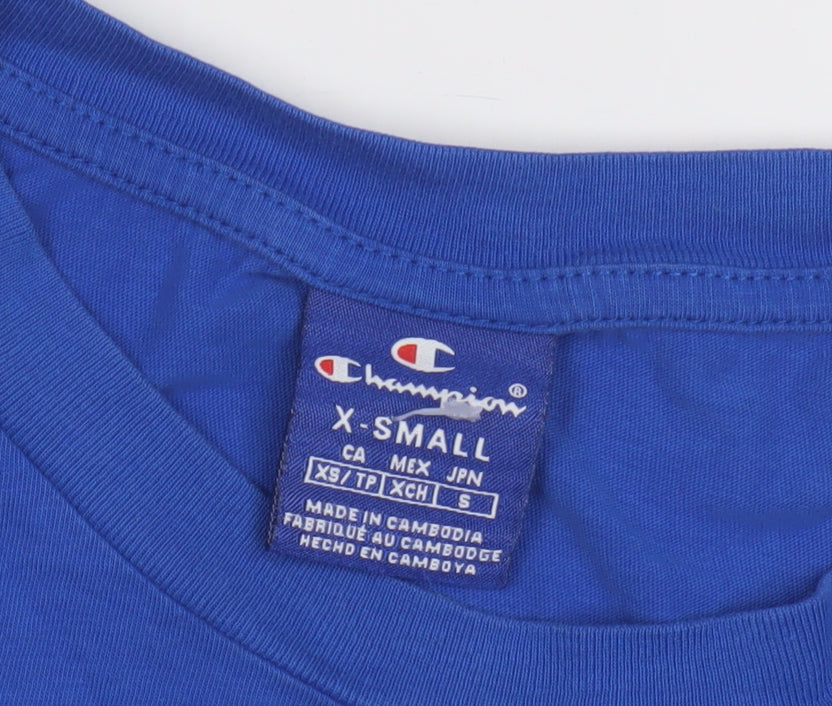 Mens UK Size XS Champion Blue  T-Shirt