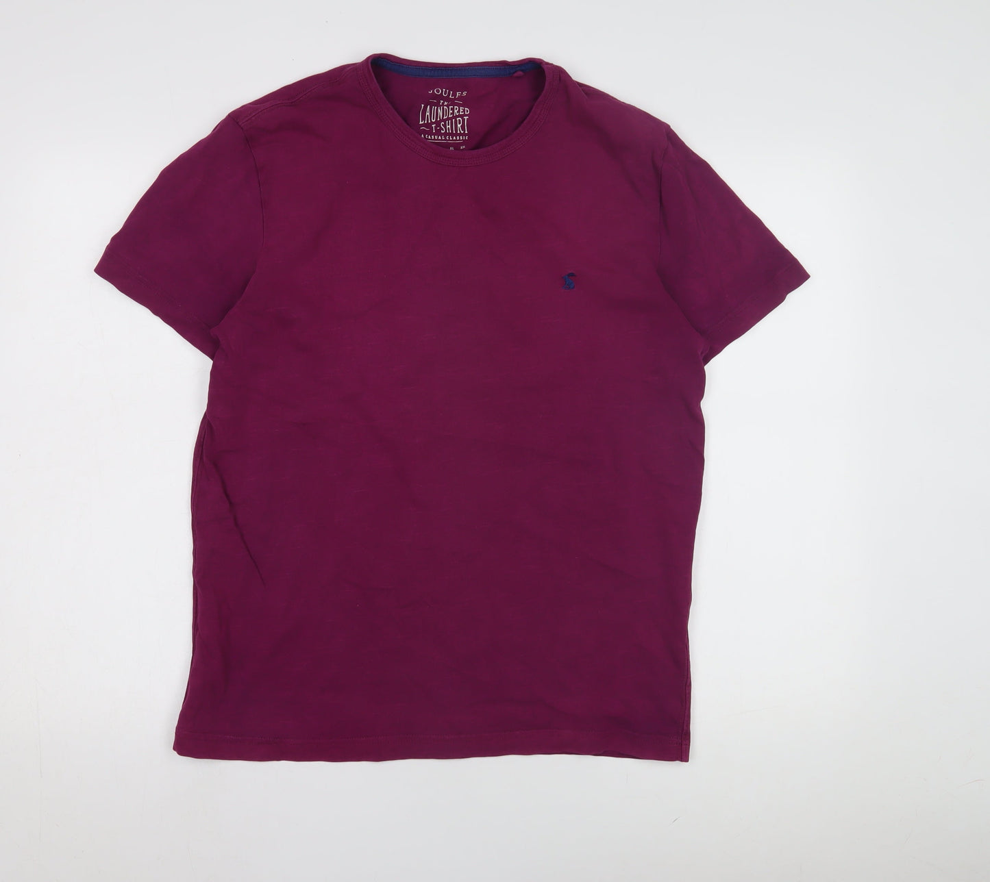 Joules Men's Purple T-Shirt, Medium, Crew Neck