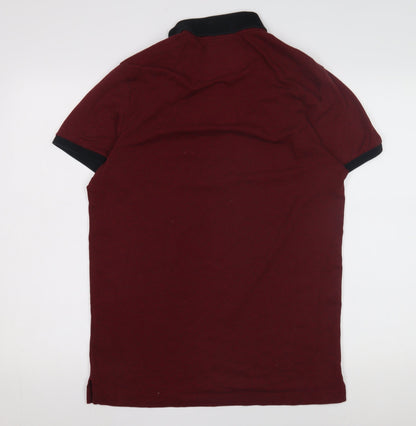 Hollister Men’s Red Polo Shirt M - Logo Detail