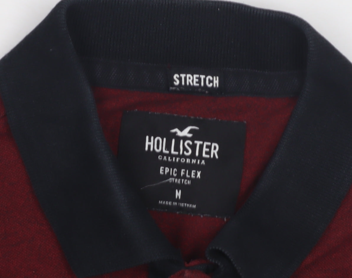 Hollister Men’s Red Polo Shirt M - Logo Detail