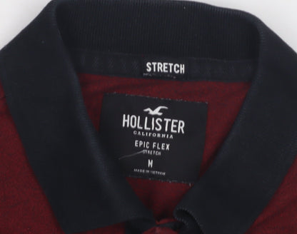 Hollister Men’s Red Polo Shirt M - Logo Detail