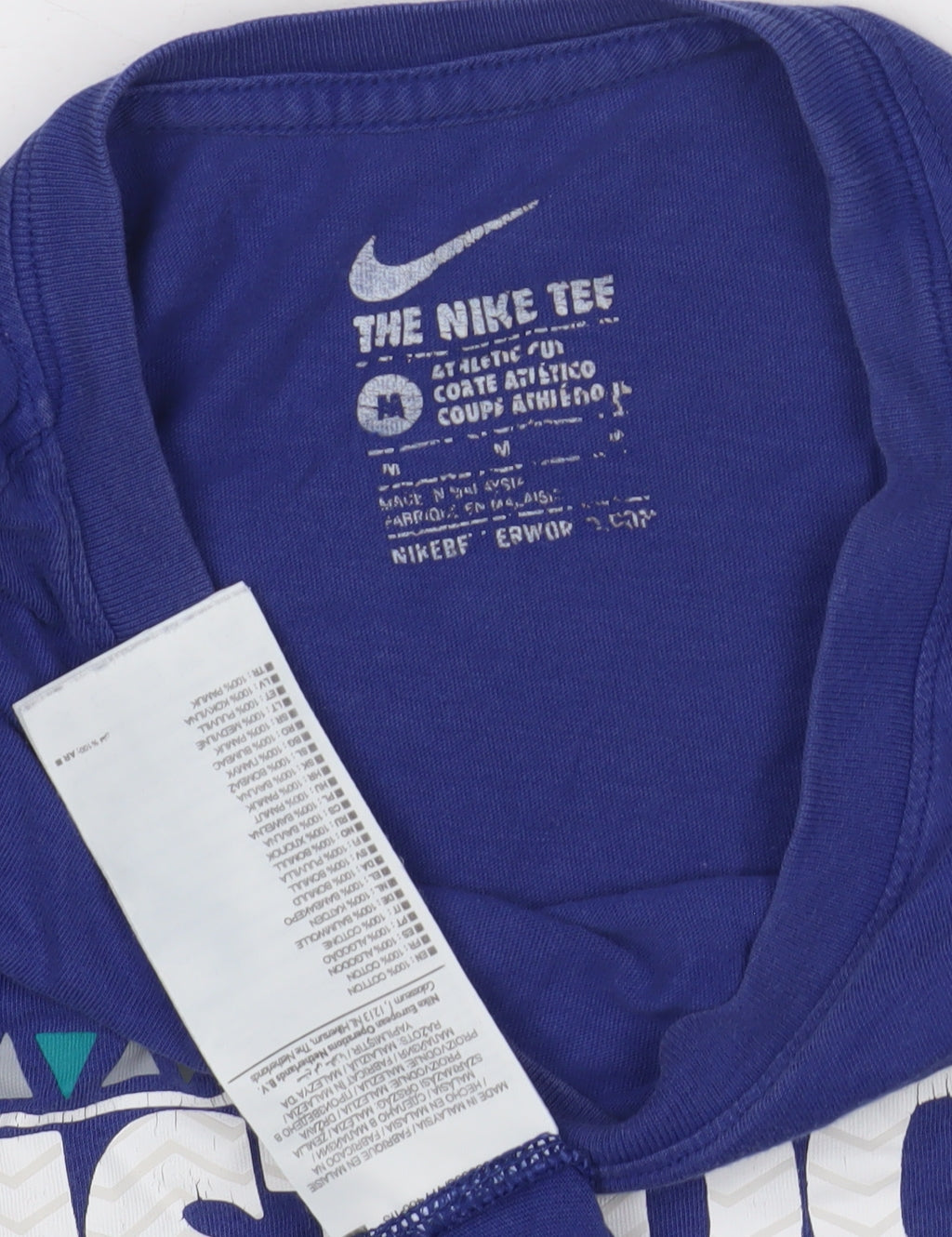 Nike Men's Blue Graphic Print T-Shirt, Medium