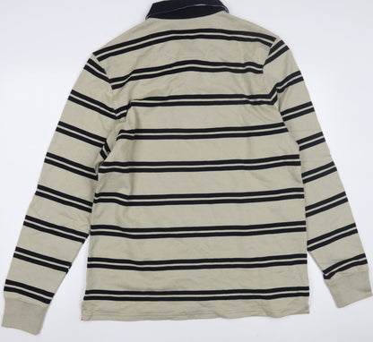 Hammond & Co Men Beige Striped Polo L