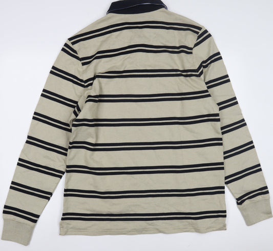 Hammond & Co Men Beige Striped Polo L
