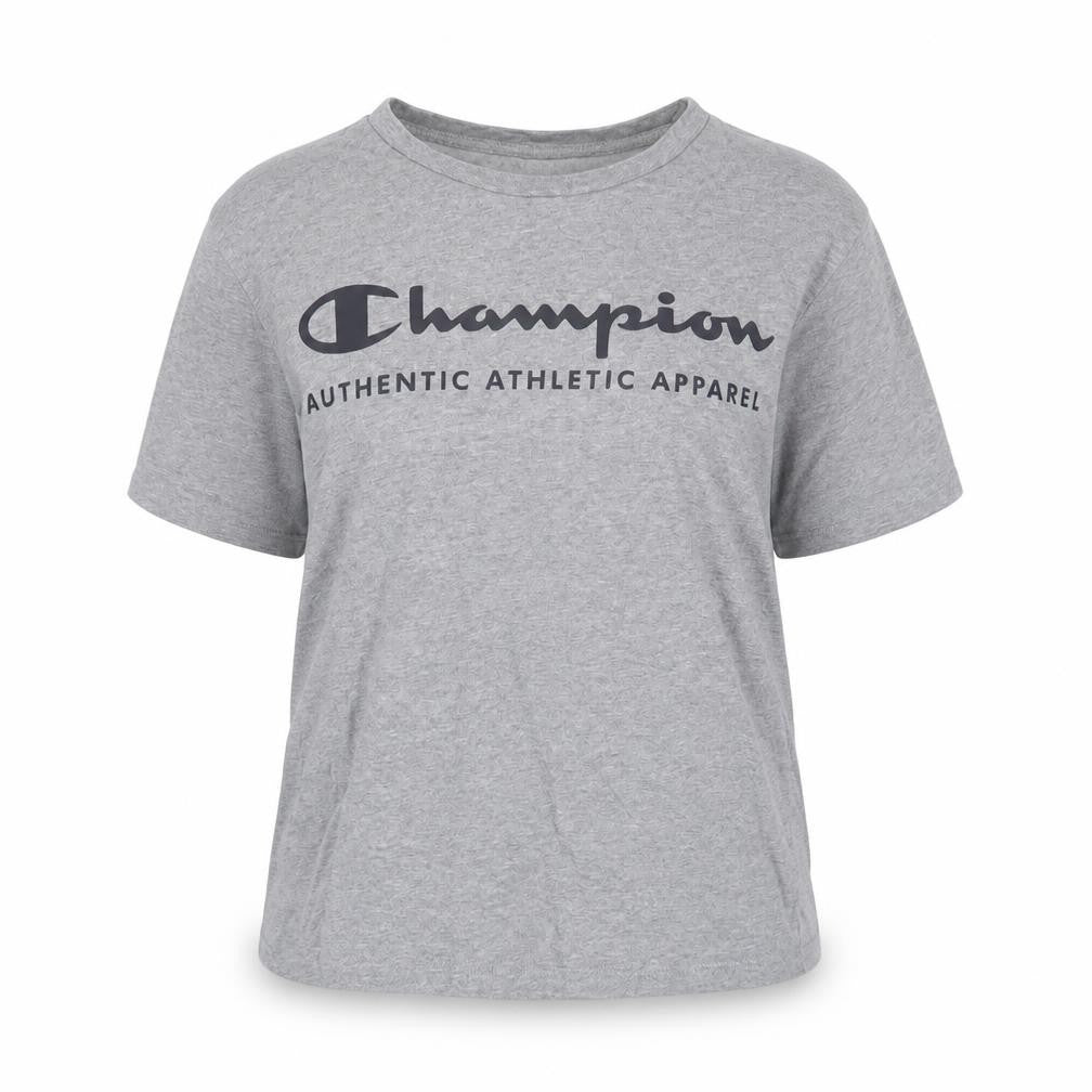 Front view of Champion Teens Grey XL T-Shirt Crew Neck Casual
