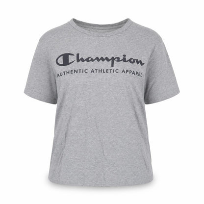 Front view of Champion Teens Grey XL T-Shirt Crew Neck Casual