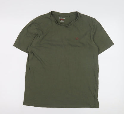 Mens UK Size M Farah Green  T-Shirt