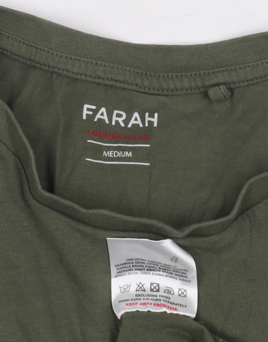 Mens UK Size M Farah Green  T-Shirt