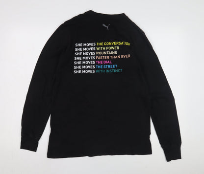 Womens UK Size S PUMA Black Basic T-Shirt