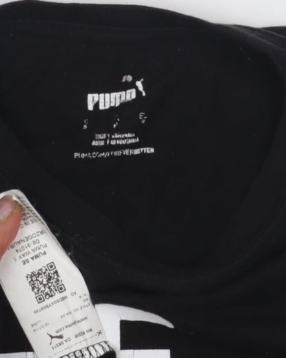 Womens UK Size S PUMA Black Basic T-Shirt