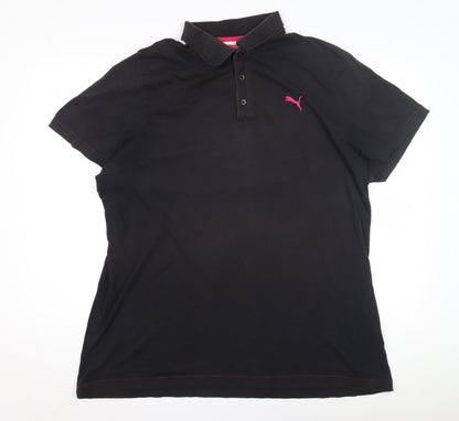 Puma Men's Black Polo Shirt 2XL