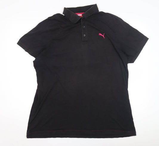 Puma Men's Black Polo Shirt 2XL