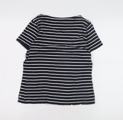 Womens UK Size 12 Maine New England Black Basic T-Shirt