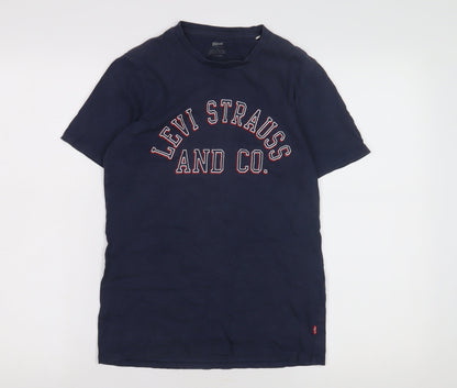 Levi's Boys Blue Graphic T-Shirt - Short Sleeve Crew Neck