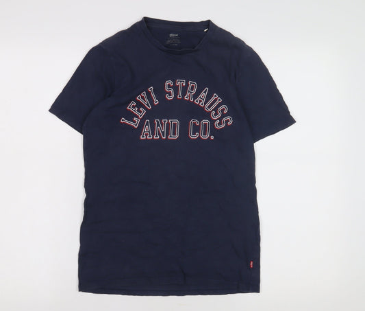Levi's Boys Blue Graphic T-Shirt - Short Sleeve Crew Neck