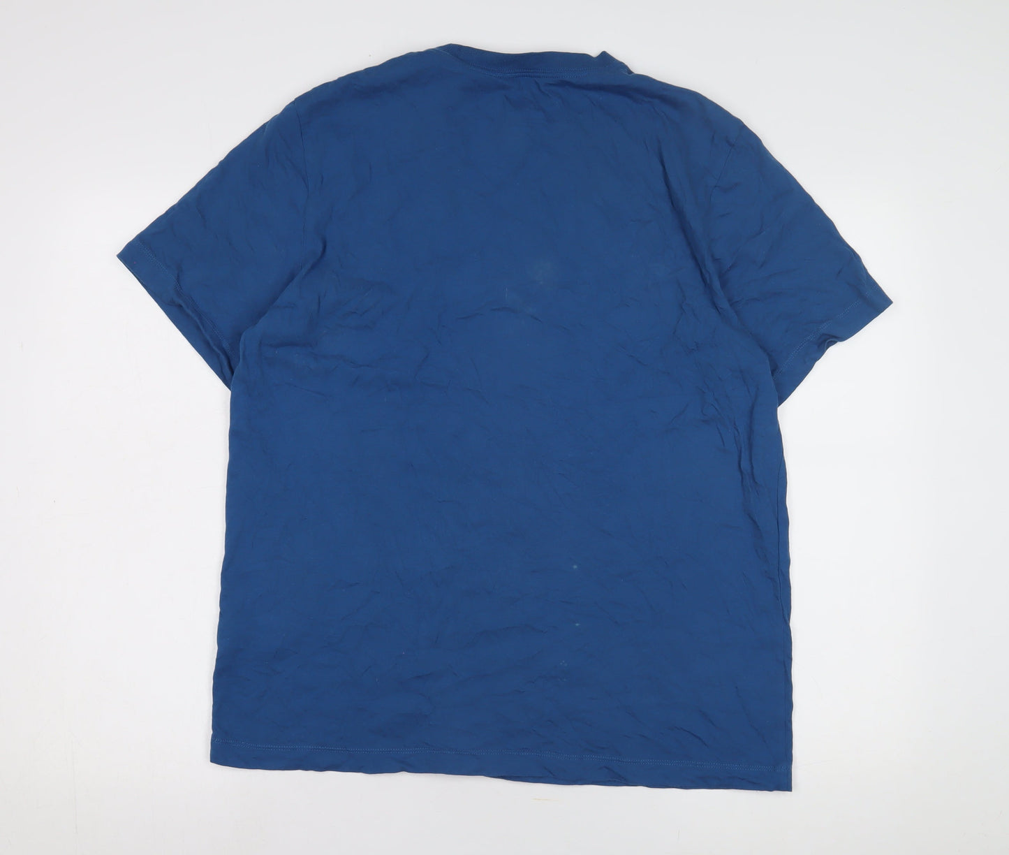 Nike Men's Blue Cotton T-Shirt, Large, Regular Fit