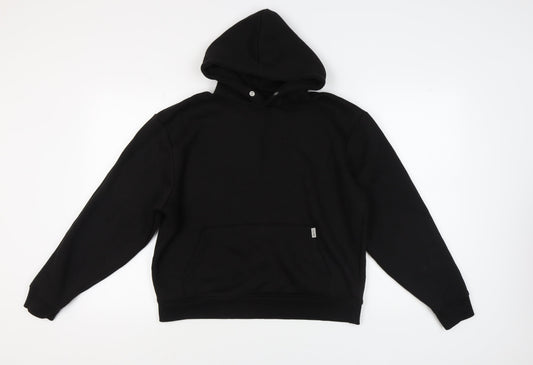 Mens UK Size S boohooMAN Black Pullover Hoodie