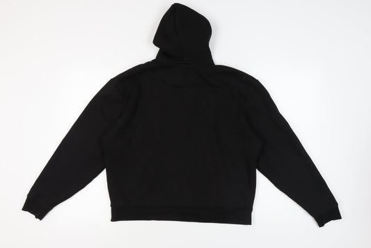 Mens UK Size S boohooMAN Black Pullover Hoodie