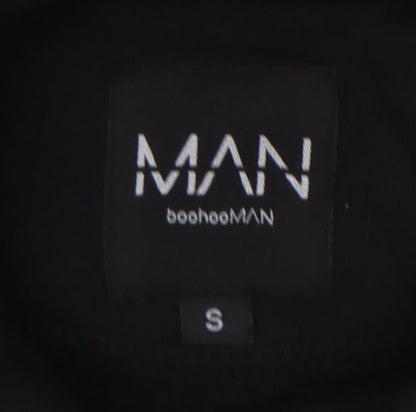 Mens UK Size S boohooMAN Black Pullover Hoodie