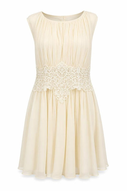 River Island Women's Ivory Lace Accent Dress Size 16