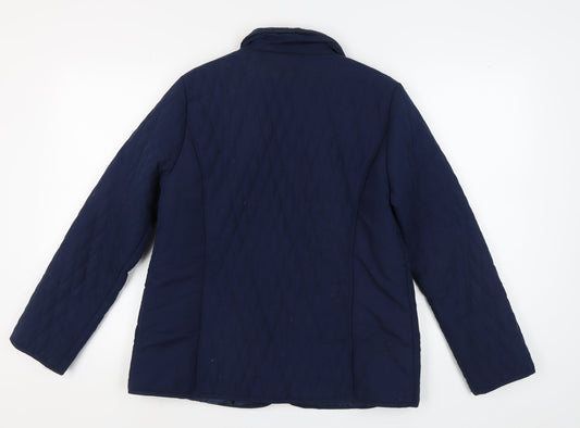Damart Women's Blue Quilted Jacket Size 14