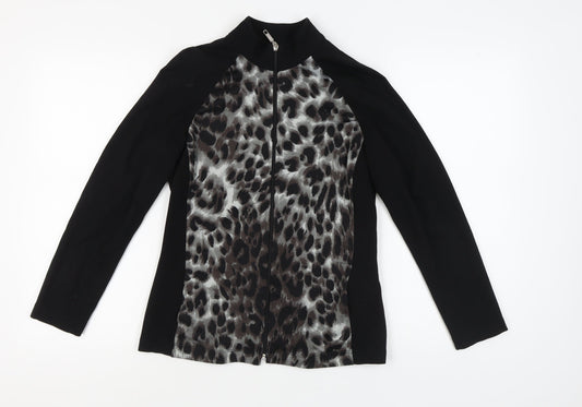 Womens UK Size XS Mr. Max Black Full Zip Sweatshirt