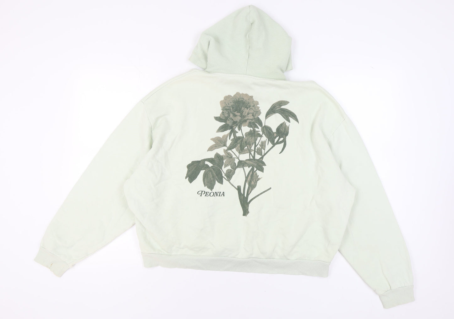 Womens UK Size L ASOS DESIGN Green Pullover Hoodie