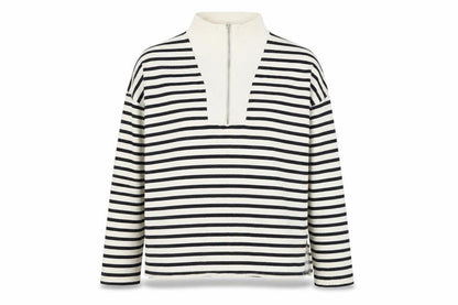 Zara Women’s White Striped Pullover Sweatshirt S