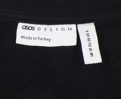 Womens UK Size 10 ASOS Black Pullover Sweatshirt