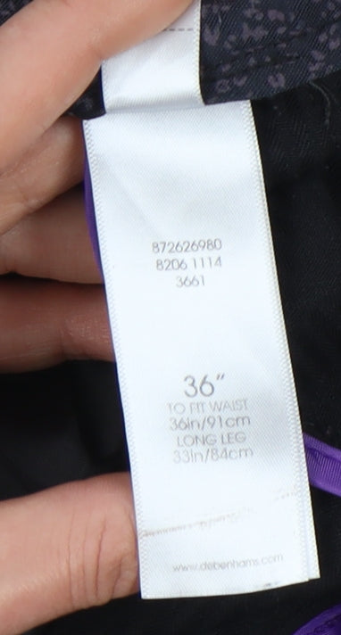 Jeff Banks Men's Grey Check Trousers, Size 36