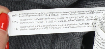 ZARA Women's Grey Full Zip Sweatshirt Size 4