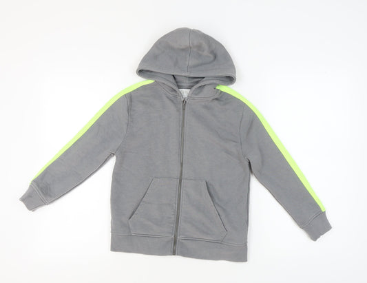 Zara Boys Grey Full Zip Hoodie, Size 6 Years