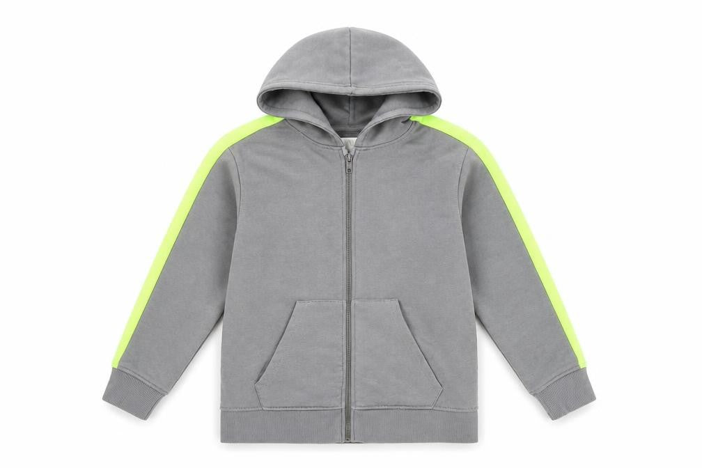 Zara Boys Grey Full Zip Hoodie, Size 6 Years