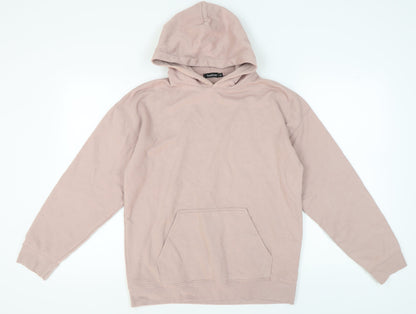 Boohoo Women's Pink Medium Pullover Hoodie - Casual & Comfortable