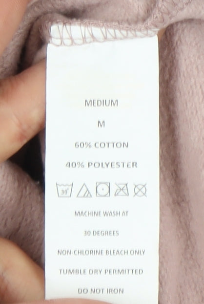 Boohoo Women's Pink Medium Pullover Hoodie - Casual & Comfortable