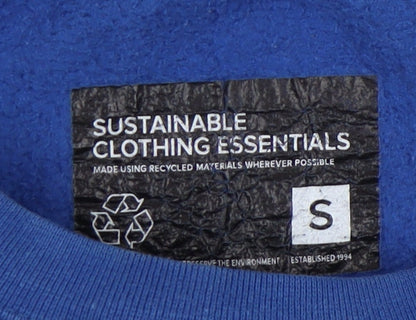 Sustainable Clothing Essentials Unisex Blue Pullover Sweatshirt S