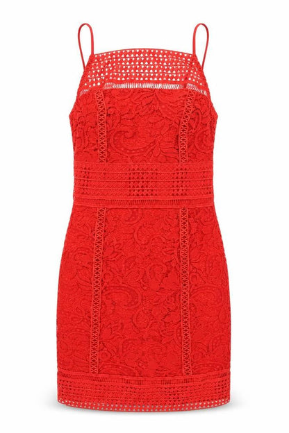 Topshop Women's Red Bodycon Dress UK 8