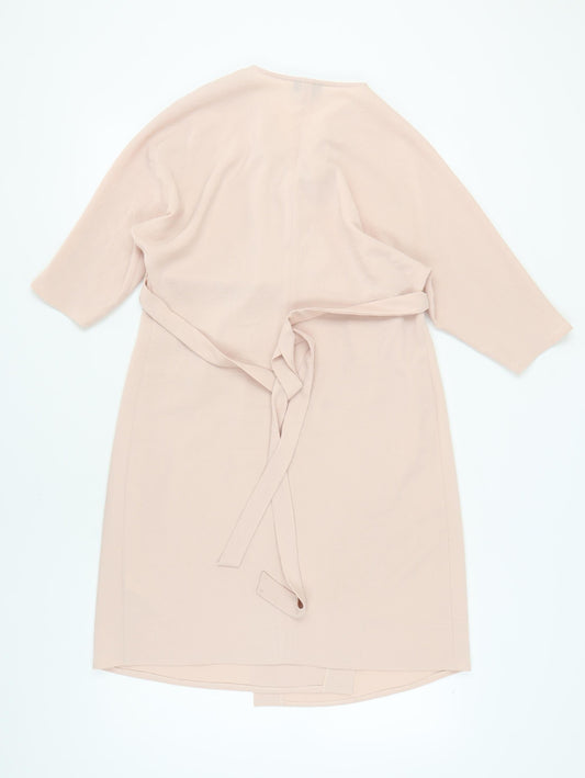 Topshop Women's Beige Wrap Dress Maternity Size 10