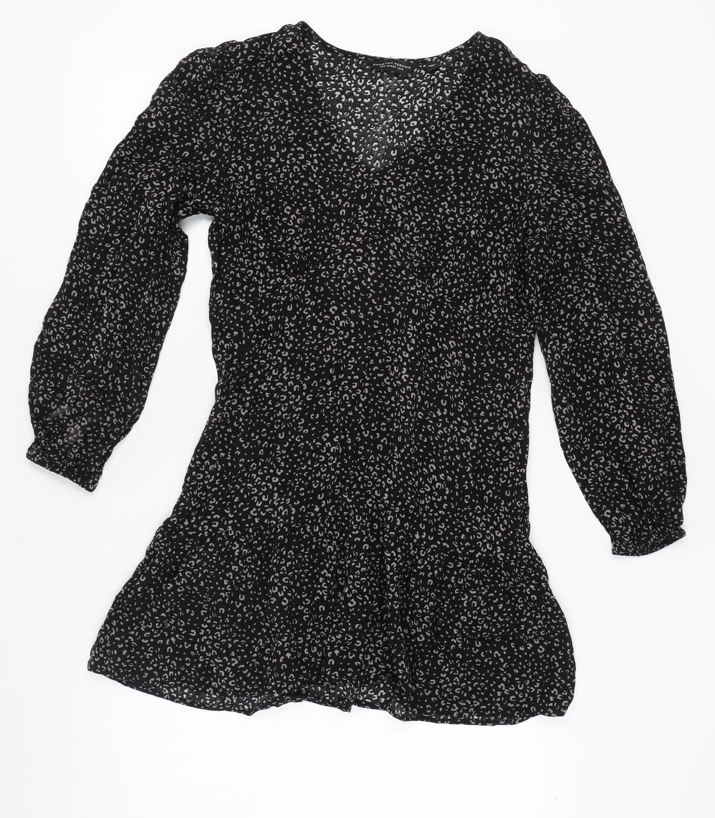 Dorothy Perkins Women's Black Long Sleeve Dress, Size 10