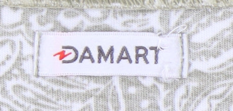 Damart Women's Green Paisley A-Line Dress Size 14
