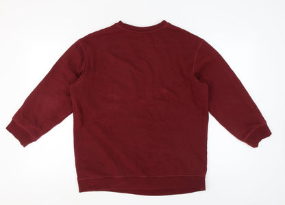 H&M Red Unisex Pullover Sweatshirt S