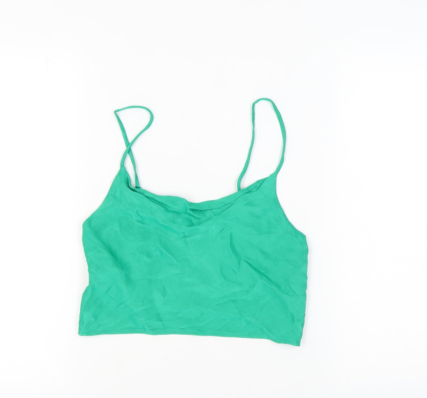 Womens UK Size S Zara Green Camisole Tank
